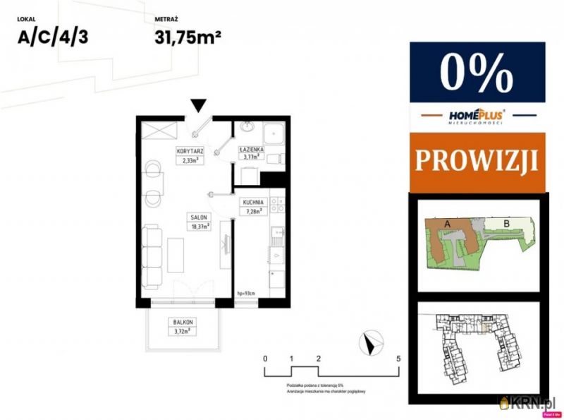 Mieszkanie Gliwice 31.75m2, mieszkanie na sprzedaż