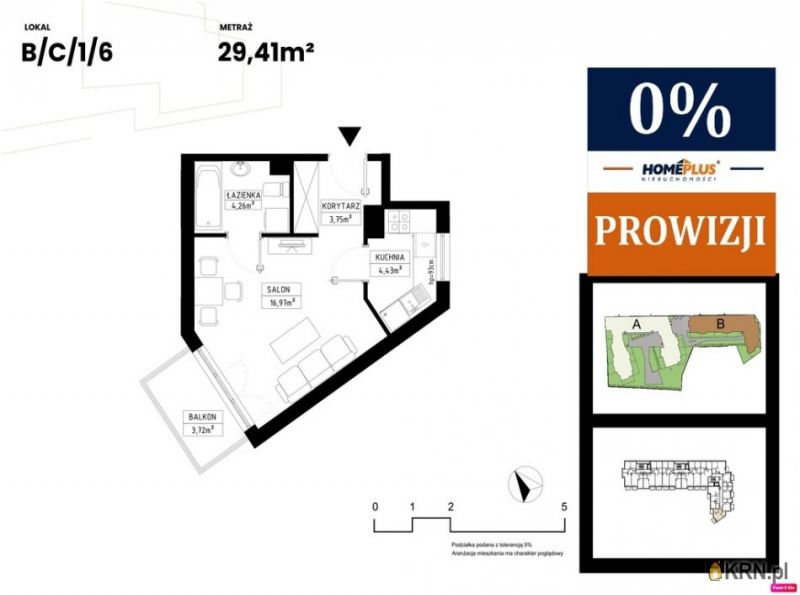 Mieszkanie Gliwice 29.41m2, mieszkanie na sprzedaż