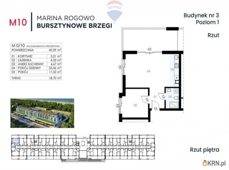 Mieszkanie Rogowo 49.29m2, mieszkanie na sprzedaż
