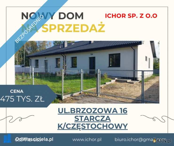 Dom  na sprzedaż, Starcza, ul. Brzozowa, 4 pokojowe