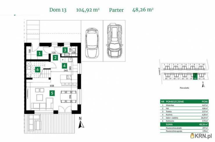 5 pokojowe, Krzyżowice, ul. , Dom  na sprzedaż