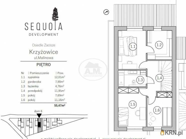 4 pokojowe, Krzyżowice, ul. , Dom  na sprzedaż