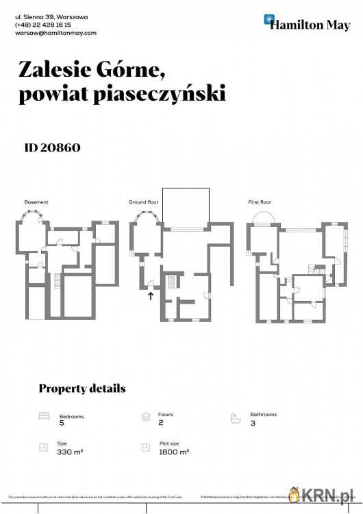 Dom  na sprzedaż, , Zalesie Górne, ul. Wrzosów