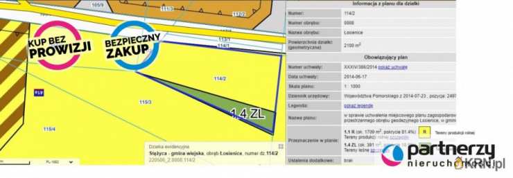 , Łosienice, ul. , Działki  na sprzedaż