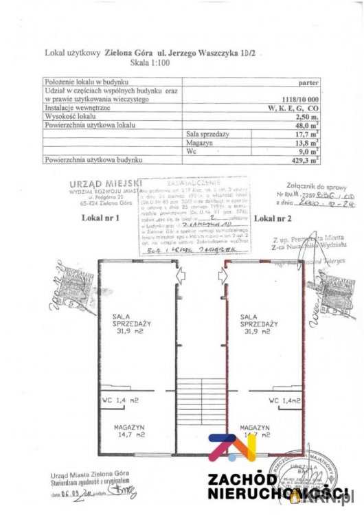 Zielona Góra, ul. , Lokal użytkowy  na sprzedaż, 