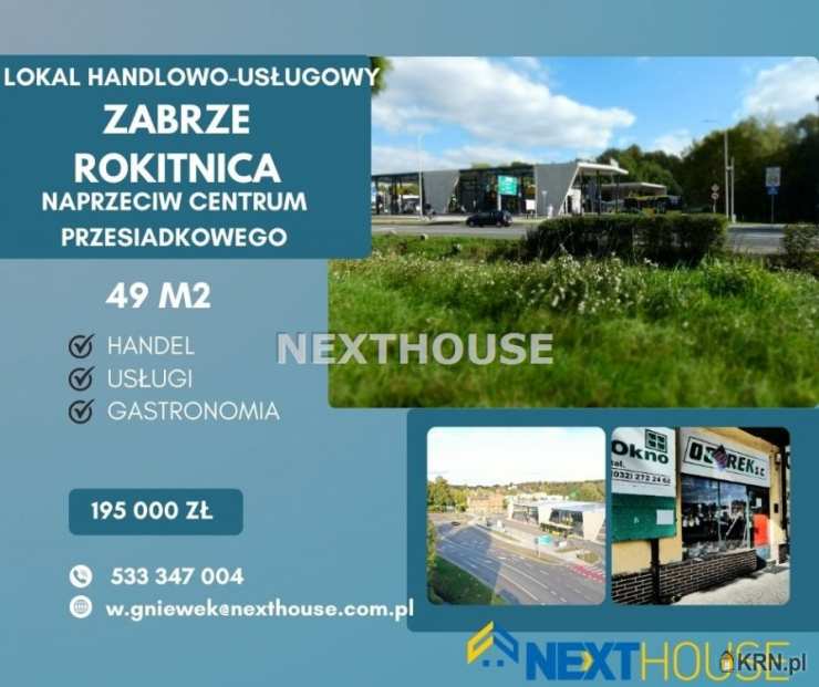 Nexthouse, Lokal użytkowy  na sprzedaż, Zabrze, Rokitnica, ul. 