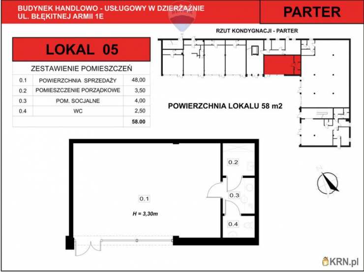 Lokal użytkowy  do wynajęcia, , Dzierżążno, ul. 