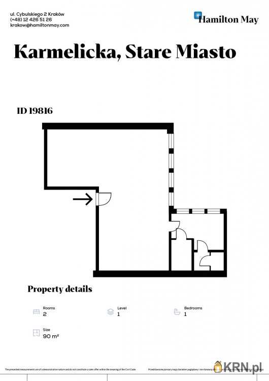 Hamilton May, Lokal użytkowy  na sprzedaż, Kraków, Stare Miasto, ul. Karmelicka