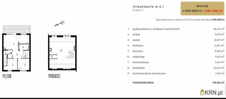 5 pokojowe, Mieszkanie  na sprzedaż, Wrocław, Krzyki, ul. 