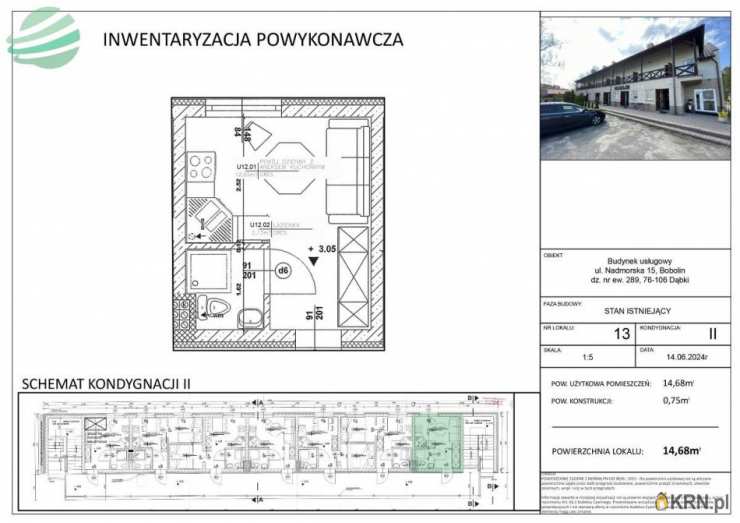 1 pokojowe, Bobolin, ul. Nadmorska, Mieszkanie  na sprzedaż