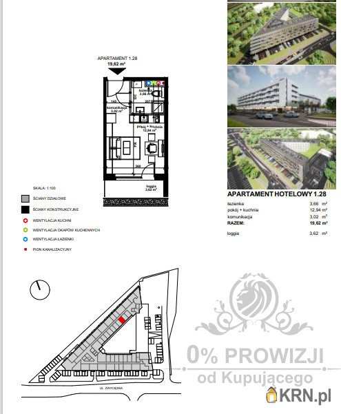 1 pokojowe, Wrocław, Krzyki, ul. , Mieszkanie  na sprzedaż