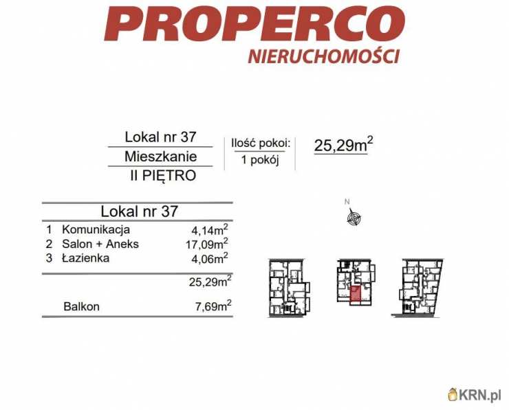 PROPERCO Sp. z o.o. Sp. k. , Mieszkanie  na sprzedaż, Kielce, Szydłówek, ul. Klonowa