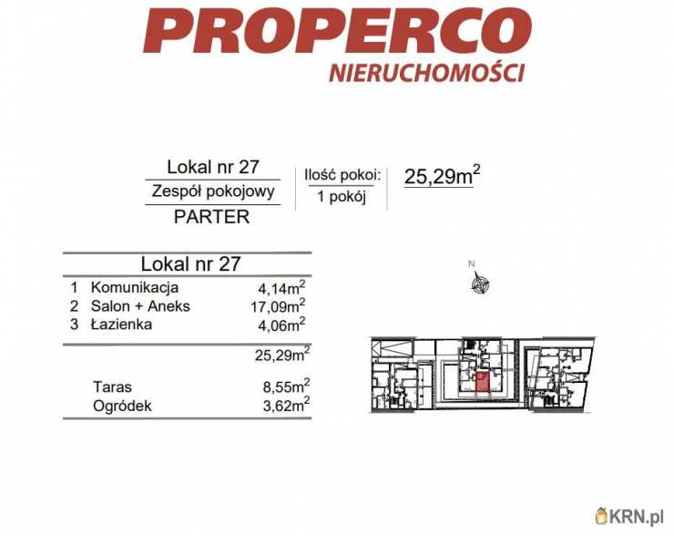 1 pokojowe, Mieszkanie  na sprzedaż, Kielce, Szydłówek, ul. Klonowa