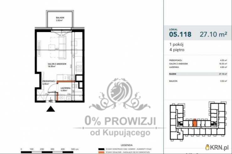 1 pokojowe, Wrocław, Stare Miasto, ul. , Mieszkanie  na sprzedaż