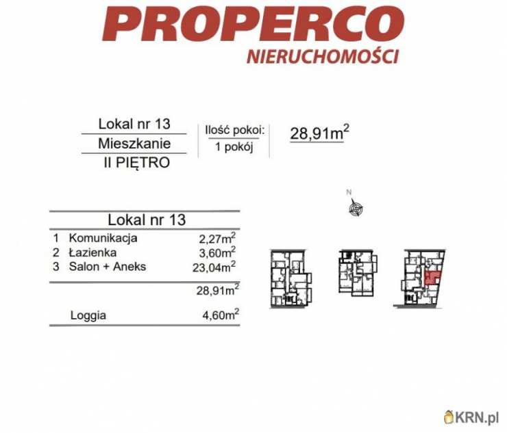 1 pokojowe, Mieszkanie  na sprzedaż, Kielce, Szydłówek, ul. Klonowa