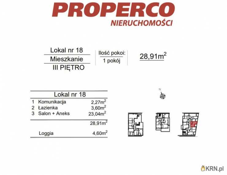 1 pokojowe, Mieszkanie  na sprzedaż, Kielce, Szydłówek, ul. Klonowa