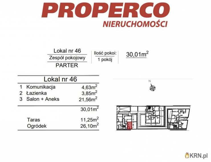 PROPERCO Sp. z o.o. Sp. k. , Mieszkanie  na sprzedaż, Kielce, Szydłówek, ul. Klonowa