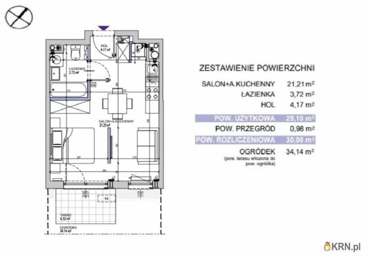 Mieszkanie  na sprzedaż, 1 pokojowe, Warszawa, Mokotów/Ksawerów, ul. Obrzeżna