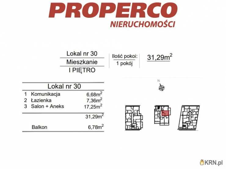 1 pokojowe, Mieszkanie  na sprzedaż, Kielce, Szydłówek, ul. Klonowa