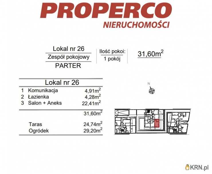 1 pokojowe, Mieszkanie  na sprzedaż, Kielce, Szydłówek, ul. Klonowa