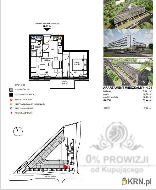 Wrocław, Krzyki, ul. , 2 pokojowe, Mieszkanie  na sprzedaż