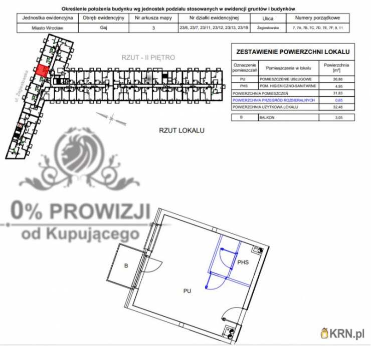 Wrocław, Krzyki, ul. , 1 pokojowe, Mieszkanie  na sprzedaż