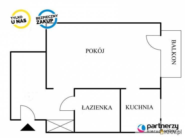 1 pokojowe, Mieszkanie  na sprzedaż, Gdańsk, Wrzeszcz Dolny, ul. K. Baczyńskiego