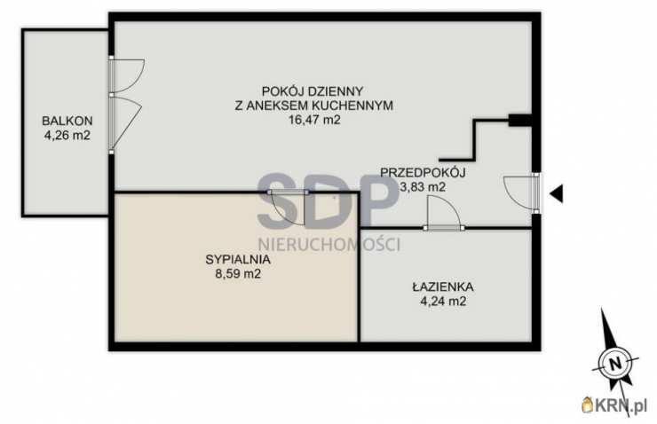 Wrocław, Krzyki/Klecina, ul. Przyjaźni, 2 pokojowe, Mieszkanie  na sprzedaż