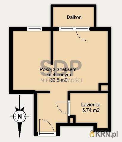 1 pokojowe, Mieszkanie  na sprzedaż, Wrocław, Fabryczna/Muchobór Mały, ul. Strzegomska