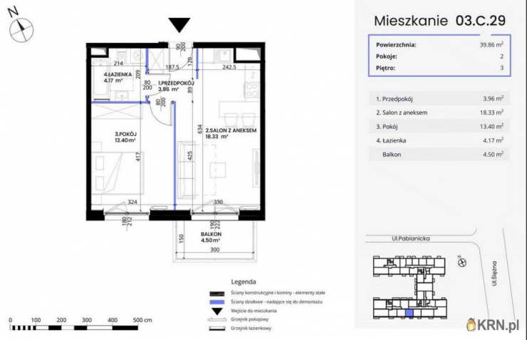 Mieszkanie  na sprzedaż, 2 pokojowe, Wrocław, Krzyki, ul. 