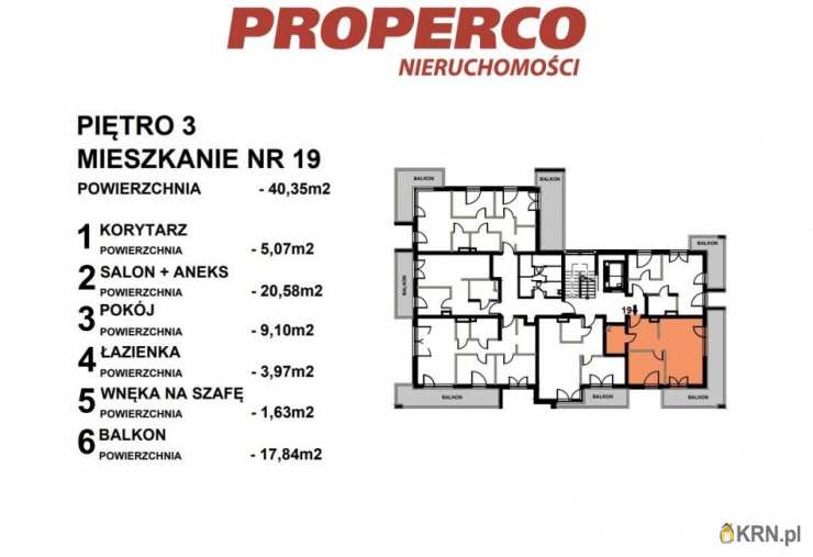 2 pokojowe, Mieszkanie  na sprzedaż, Kielce, Czarnów, ul. 