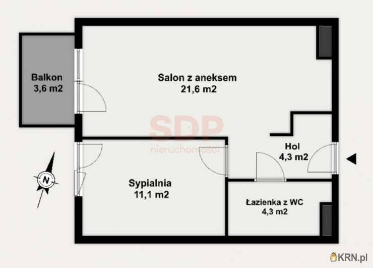 2 pokojowe, Mieszkanie  na sprzedaż, Wrocław, Krzyki/Księże Wielkie, ul. Opolska