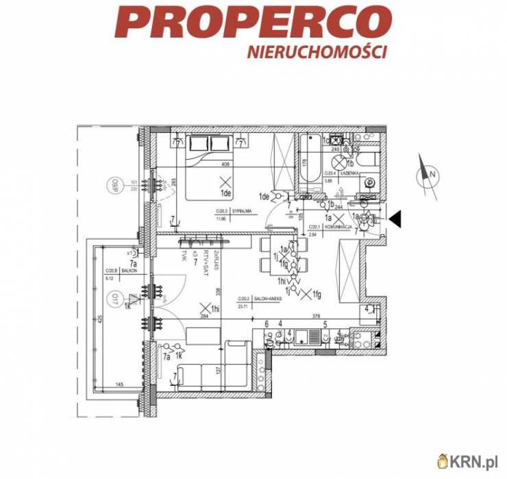 PROPERCO Sp. z o.o. Sp. k. , Mieszkanie  na sprzedaż, Kielce, Szydłówek, ul. Klonowa