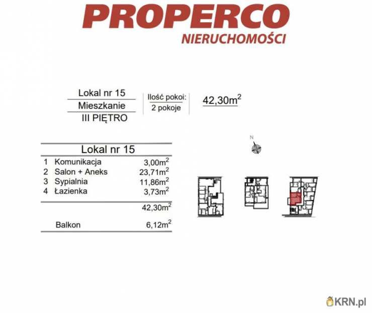 PROPERCO Sp. z o.o. Sp. k. , Mieszkanie  na sprzedaż, Kielce, Szydłówek, ul. Klonowa