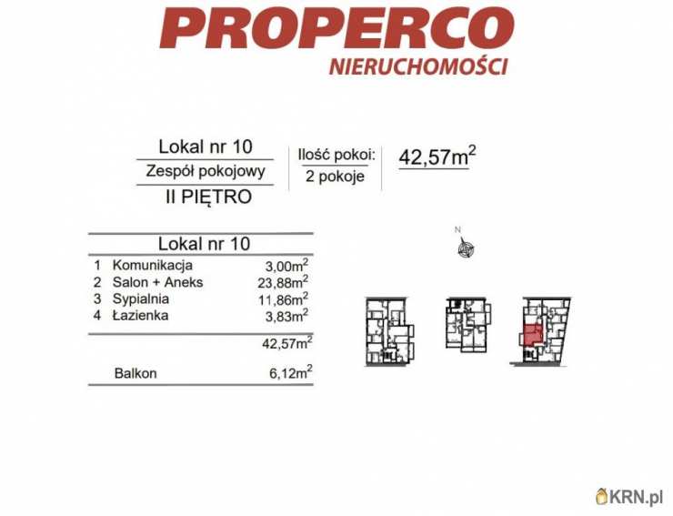 PROPERCO Sp. z o.o. Sp. k. , Mieszkanie  na sprzedaż, Kielce, Szydłówek, ul. Klonowa