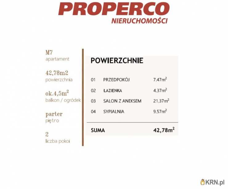 2 pokojowe, Mieszkanie  na sprzedaż, Jędrzejów, ul. 