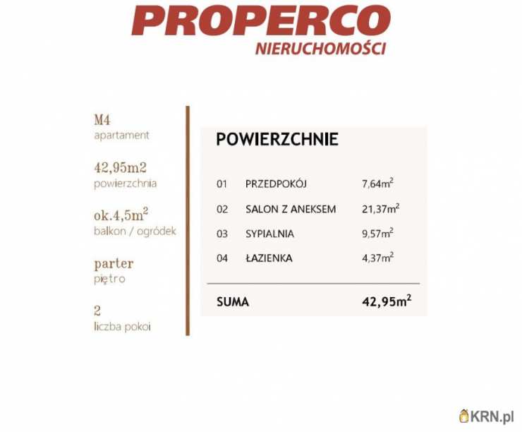 2 pokojowe, Mieszkanie  na sprzedaż, Jędrzejów, ul. 