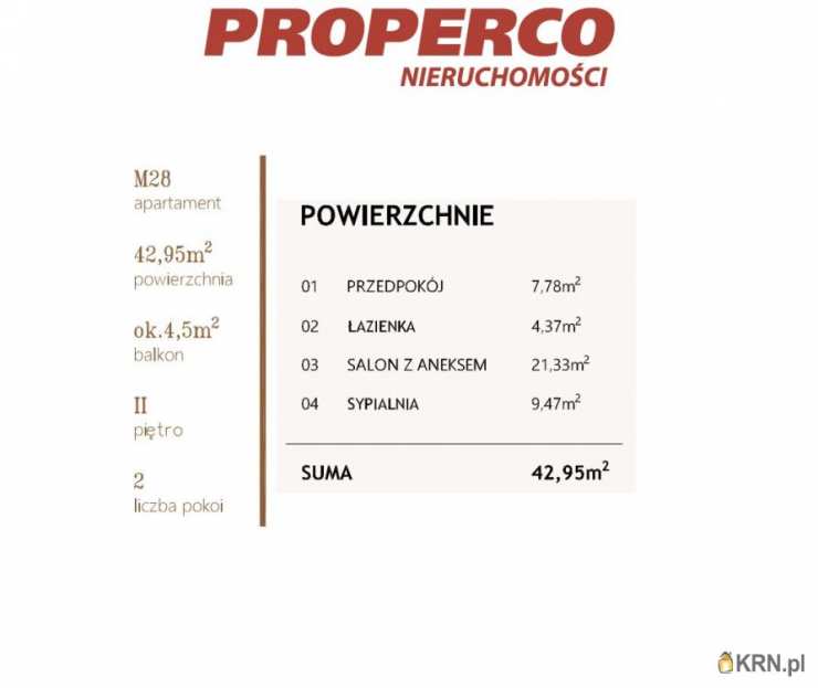 2 pokojowe, Mieszkanie  na sprzedaż, Jędrzejów, ul. 