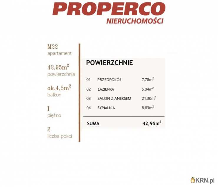 2 pokojowe, Mieszkanie  na sprzedaż, Jędrzejów, ul. 