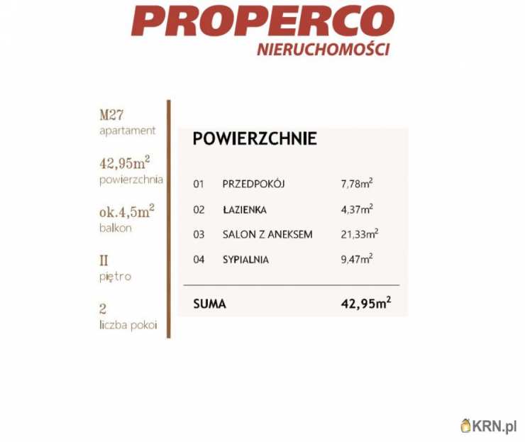 2 pokojowe, Mieszkanie  na sprzedaż, Jędrzejów, ul. 