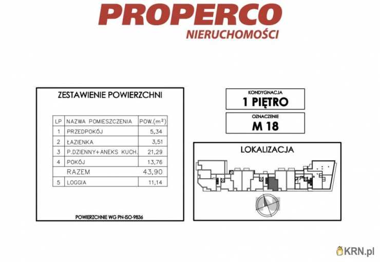 2 pokojowe, Kielce, Uroczysko, ul. Klonowa, Mieszkanie  na sprzedaż