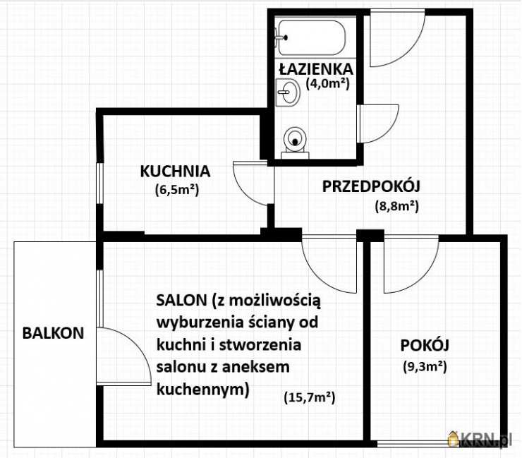 Toruń, Bydgoskie Przedmieście, ul. , 2 pokojowe, Mieszkanie  na sprzedaż