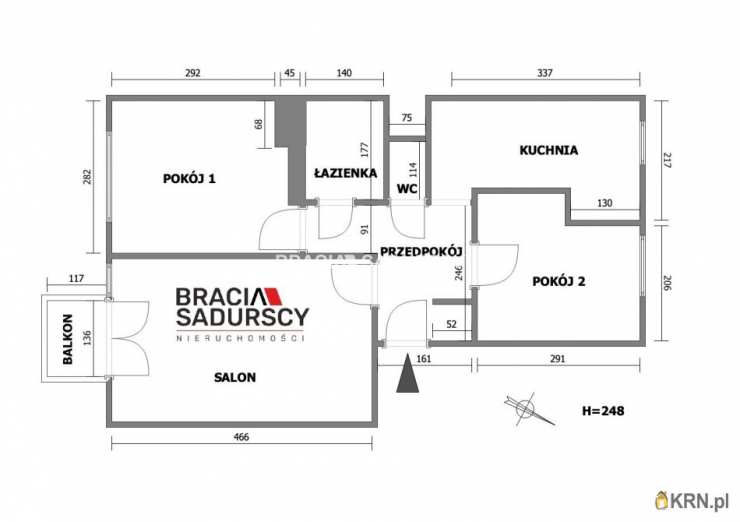 3 pokojowe, Mieszkanie  na sprzedaż, Kraków, Prądnik Biały, ul. H. Pachońskiego