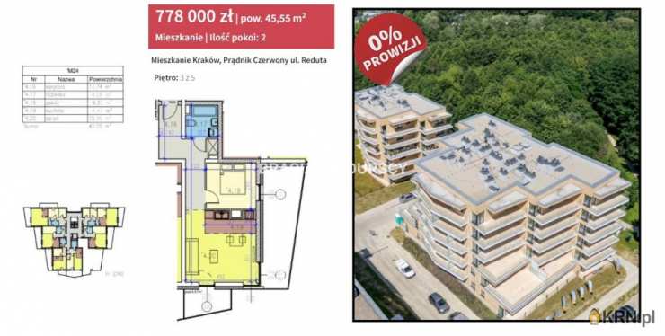 Mieszkanie  na sprzedaż, Kraków, Prądnik Czerwony, ul. Reduta, 2 pokojowe