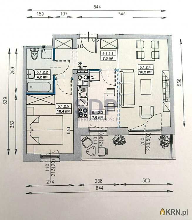 Wrocław, Krzyki, ul. Racławicka, Mieszkanie  na sprzedaż, 2 pokojowe