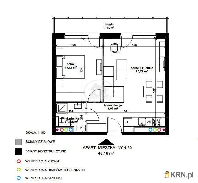 Mieszkanie  na sprzedaż, Wrocław, Krzyki/Partynice, ul. Zwycięska, 2 pokojowe