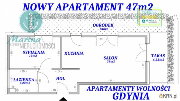 Gdynia, Działki Leśne, ul. Wolności, Mieszkanie  na sprzedaż, 2 pokojowe