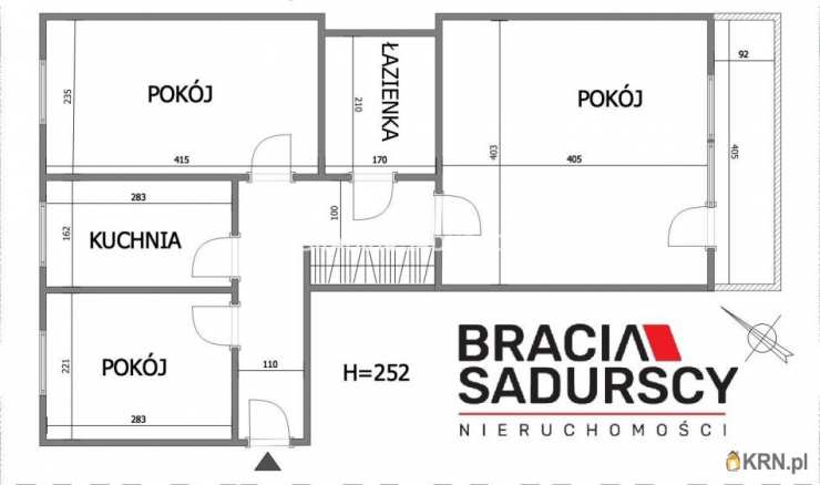 Kraków, Dębniki, ul. Komandosów, 3 pokojowe, Mieszkanie  na sprzedaż