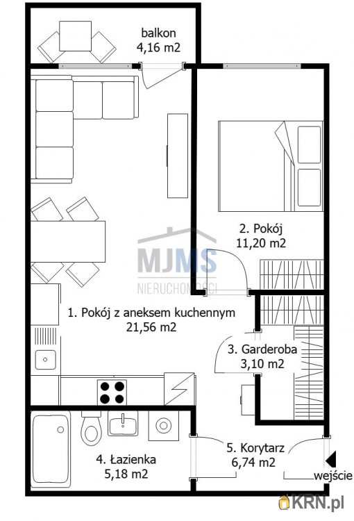 2 pokojowe, Gdańsk, Letnica, ul. Starowiejska, Mieszkanie  do wynajęcia