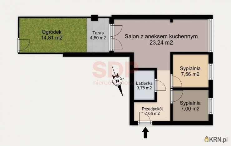 SDP Nieruchomości, Mieszkanie  na sprzedaż, Wrocław, Fabryczna/Złotniki, ul. Kościańska